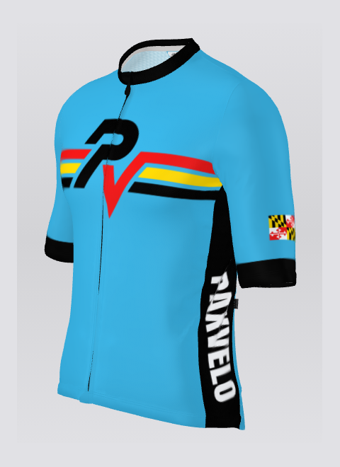 The blue PaxVelo club jersey